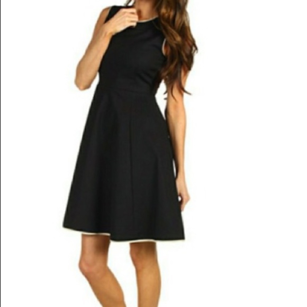 Kate Spade “Carol” Fit & Flare Black Dress Pockets